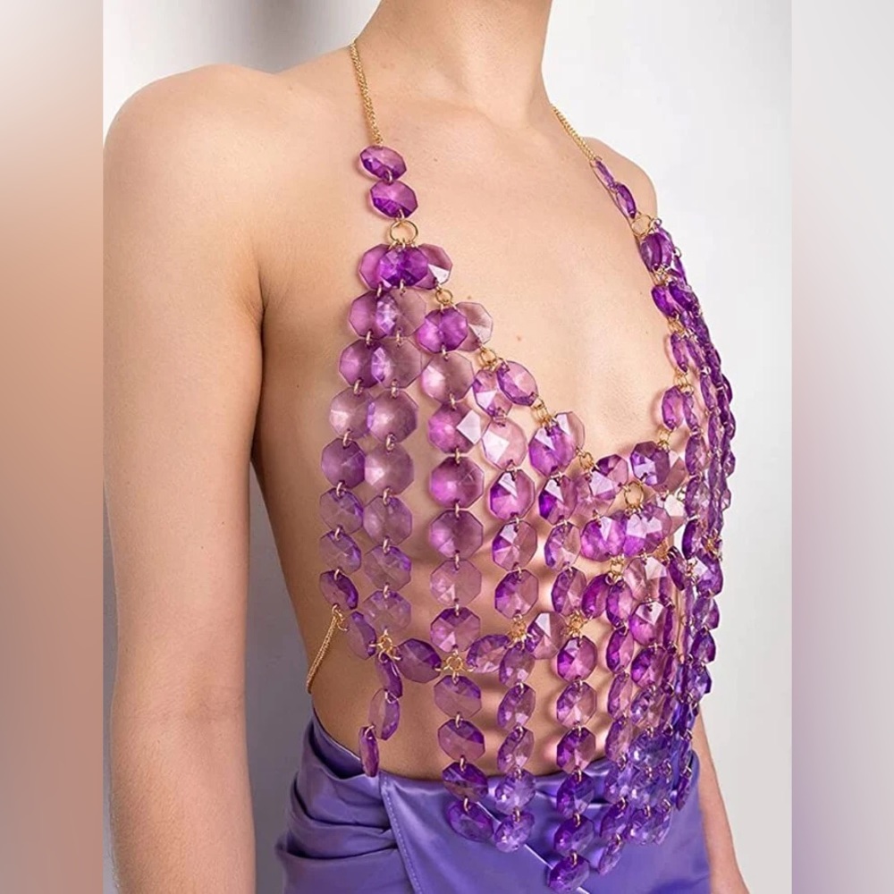 Amethyst Chained Body Jewelry